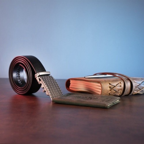 Ремінь Vintage З автоматичною пряжкою Чорний (20212)