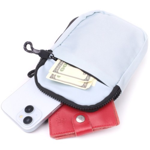 Сумка Vintage Слінг для подорожей з текстилю Блакитна (22868)