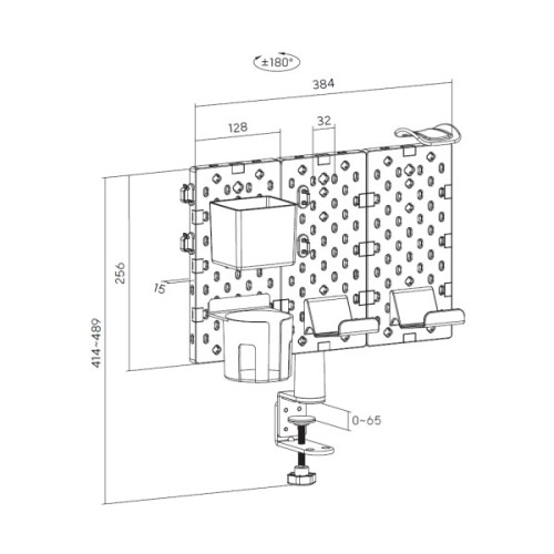 Органайзер для столу OfficePro 3-piece desk mounted rotating pegboard (DO640B)