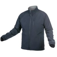 Куртка робоча Hoegert BIESE HT5K255-2XL SoftShell 96% поліестер/4% еластан темно-синя, 2XL (56) (HT5K255-2XL)
