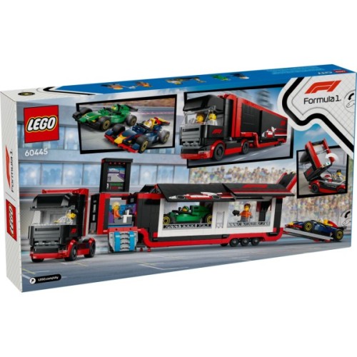 Конструктор LEGO City Вантажівка F1 з автомобілями RB20 та AMR24 (60445)