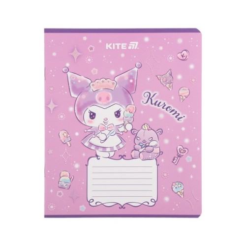 Зошит Kite Kuromi, 12 аркушів, клітинка (HK25-232-3)