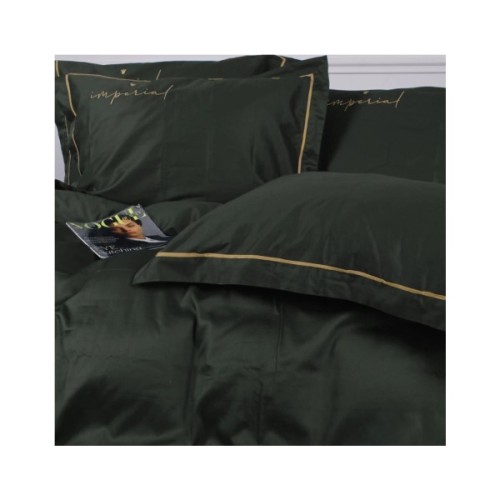 Постільна білизна MirSon Сатин Imperial Satin Emerald 175х210 двоспальний (2200008576240)