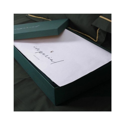 Постільна білизна MirSon Сатин Imperial Satin Emerald 175х210 двоспальний (2200008576240)