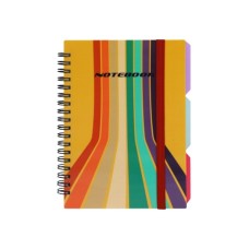 Блокнот Optima Desing 42, B6 з розділювачами 100 аркушів, клітинка (O20358-42)