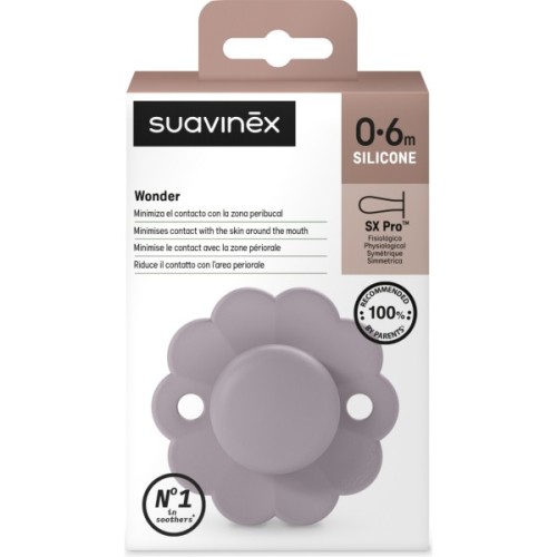 Пустушка Suavinex Wonder фізіологічна, 0-6 міс. світло-фіолето (308378)