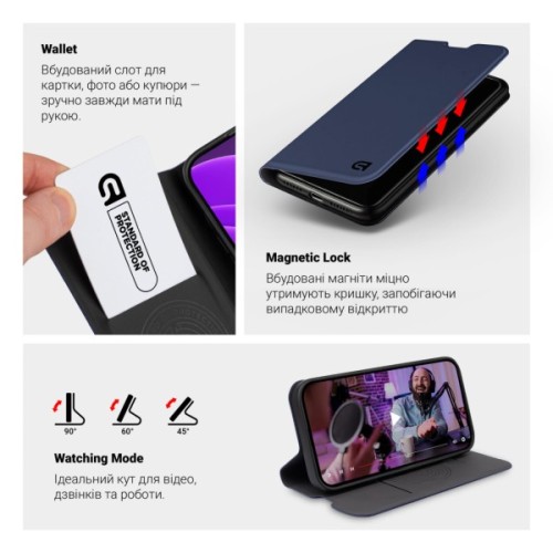 Чохол до мобільного телефона Armorstandart OneFold Case Xiaomi Redmi Note 15 Pro 5G Dark Blue (ARM89988)
