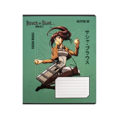 Зошит Kite Attack on Titan, 12 аркушів, лінія (AT24-234)