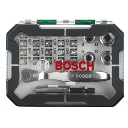 Набір біт Bosch Promobasket Set 19 шт + держатель + трещетка (2.607.017.392)