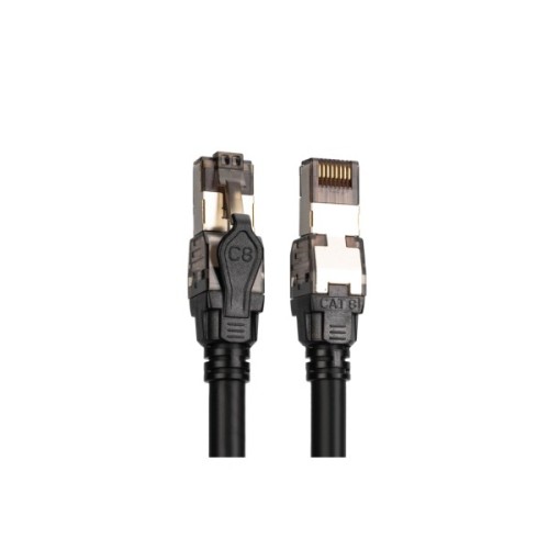 Патч-корд 1м, S/FTP, cat 8.1, AWG 24/7, LSZH, black Digitus (DK-1843-010)