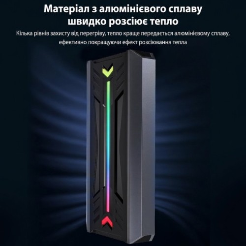 Кишеня зовнішня Dynamode M.2 SSD NVMe/SATA to USB-C USB 3.2 Gen2 tool-free (DM-CAD-SSD16)