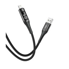 Дата кабель USB 2.0 AM to Lightning 1.0m 2.4A LED black XO (NB162-L-1-BK)