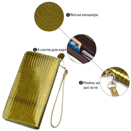 Гаманець Kivi З екошкіри Зелений (19027)