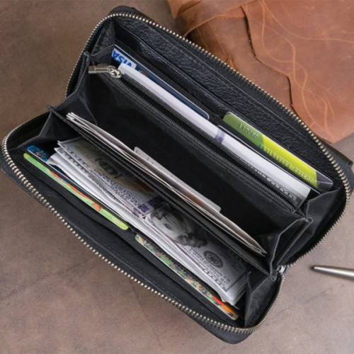 Гаманець ST Leather Шкіряний Чорний (19292)