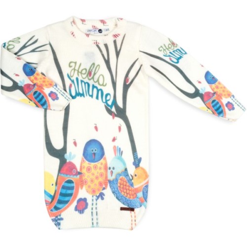 Плаття дитяче Na з колготками та шапкою (450-2-116G-cream)