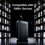 Батарея універсальна Vention 20000 mAh 45W Mini with Built-in USB-C Cable Gray (FHGH0)