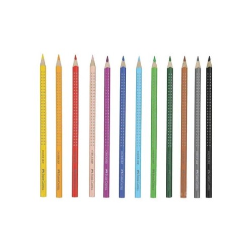 Олівці кольорові Faber-Castell акварельні , тригранні, металевий пенал, 12 кольорів (112413) (27632)