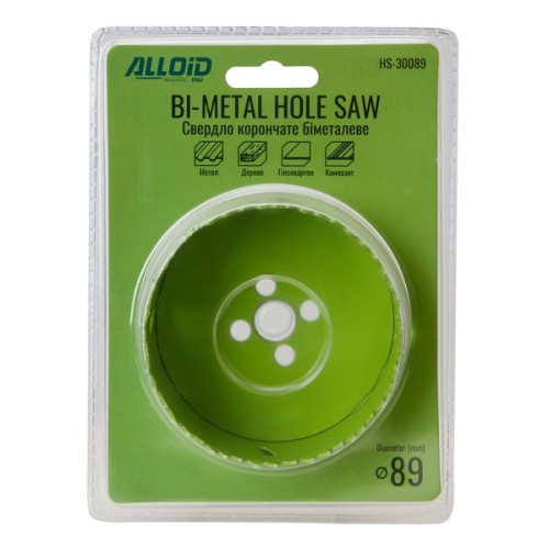 Коронка Alloid біметалева, 89мм (HS-30089)