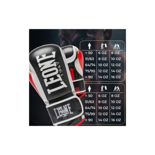 Боксерські рукавички Leone GN333 Logo WACS Black 10 унцій (GN333_Black_10oz)