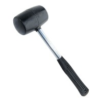 Киянка Sigma 450г, гумова, чорна, металева обгумована рукоятка (4317481)