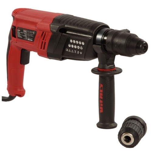 Перфоратор Vitals Ra 2680BNq, 800W, 2.8J, 0-5500уд/хв, 0-1350об/хв, SDS-plus, 3 режими, кейс (243915)