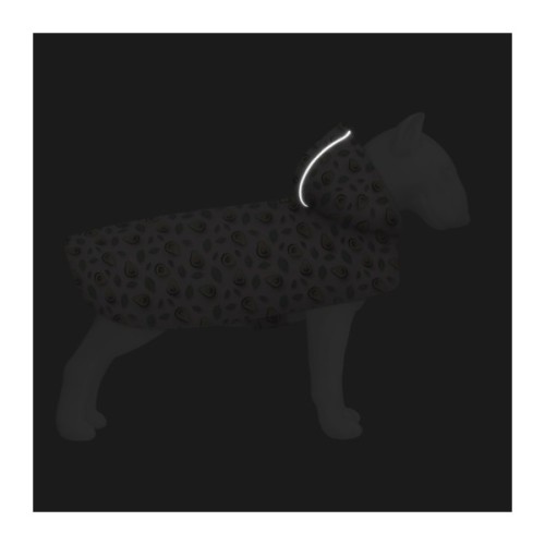 Дощовик для тварин WAUDOG Clothes Накидка з капюшоном Авокадо на рожевому M (357-4051)