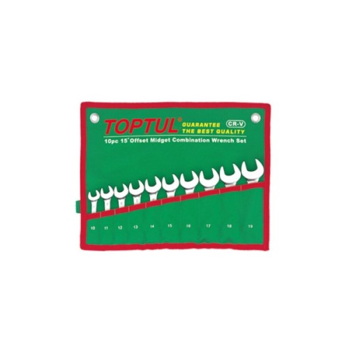 Ключ Toptul комбінований укорочений 10 шт. 10-19 мм (GAAA1002)