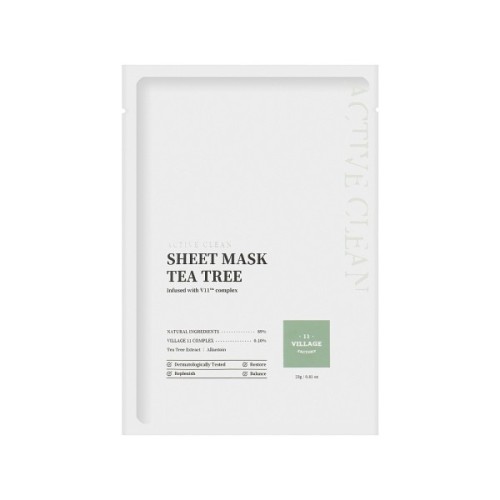Маска для обличчя Village 11 Factory Active Clean Sheet Mask Tea Tree 23 г (8809663754402)