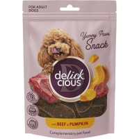 Ласощі для собак Delickcious з яловичиною і гарбузом 80 г (4820269147355)