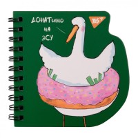 Блокнот Yes 100x100 мм 30 аркушів подв спіраль Гусь крапки (151798)