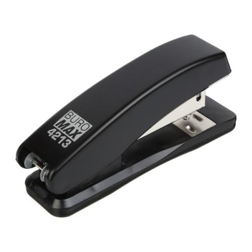 Степлер Buromax пластиковий JOBMAX, 15 аркушів, (скоби №24;26), 110 х 30 х 48 мм, чорний (BM.4213-01)