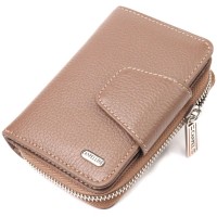 Портмоне Canpellini З натуральної шкіри флотар Бежеве (21606)