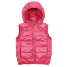Жилет дитячий Kurt пуховий з капюшоном (V-HT-580T-104-pink)