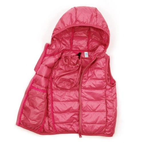 Жилет дитячий Kurt пуховий з капюшоном (V-HT-580T-104-pink)