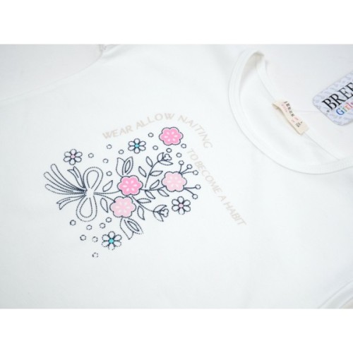 Набір дитячого одягу Breeze з квіточками (21673-104G-cream)