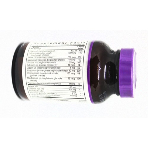 Мінерали Bluebonnet Nutrition Хелатні Мультімінерали без Заліза, Albion, 60 капсул (BLB0206)