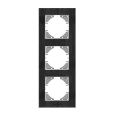 Рамка Videx BINERA чорний алюміній 3 поста (VF-BNFRA3V-B)