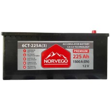 Акумулятор автомобільний NORVEGO ВЕСТА Premium 225A +лів (3) (1500 пуск)