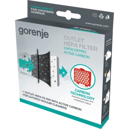 Фільтр до пилососу Gorenje HEPA-фільтр з активним вугіллям (OHFACGFPRO)