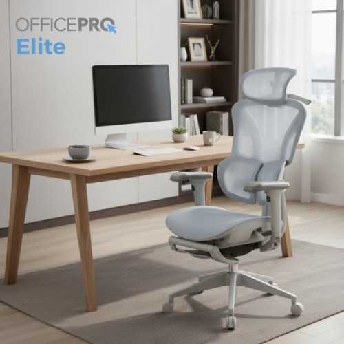 Офісне крісло OfficePro Elite OC950GLB Gray/Light Blue (OC950GLB)