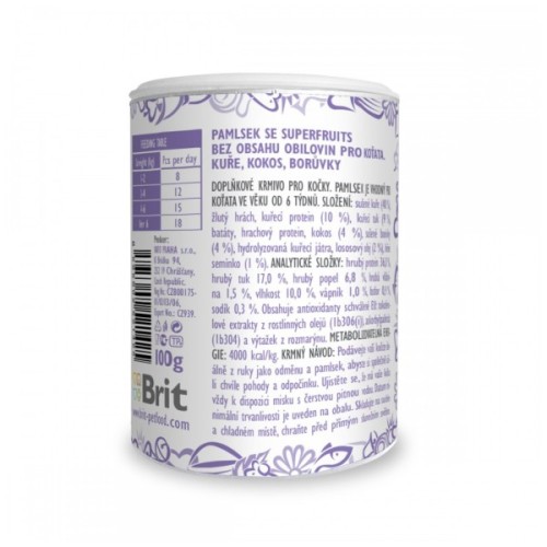 Ласощі для котів Brit Care Cat Snack Superfruits Kitten 100 г (8595602521425)