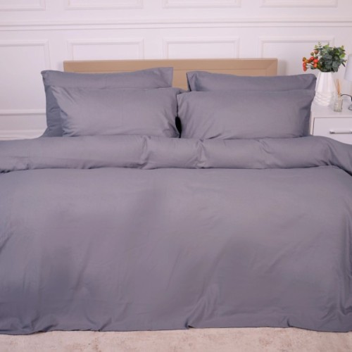 Постільна білизна MirSon 001 Ash grey Фланель 2x143x210 Сімейний (2200009648144)