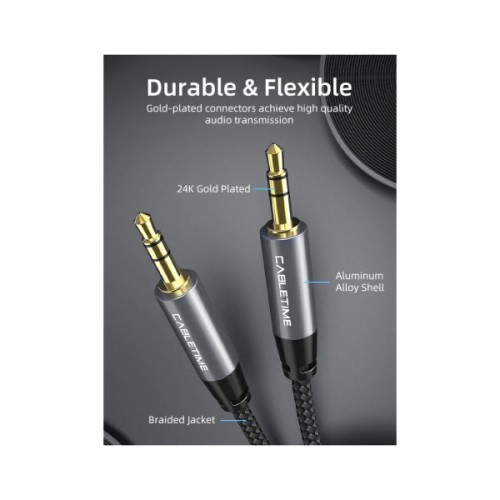 Кабель мультимедійний 3.5mm M to 3.5mm M 1.8m Cabletime (CA915262)