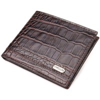 Гаманець Canpellini Затискач із натуральної шкіри Коричневий (21519)