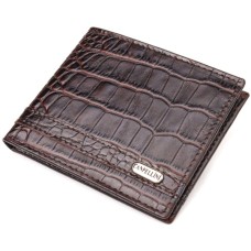 Гаманець Canpellini Затискач із натуральної шкіри Коричневий (21519)