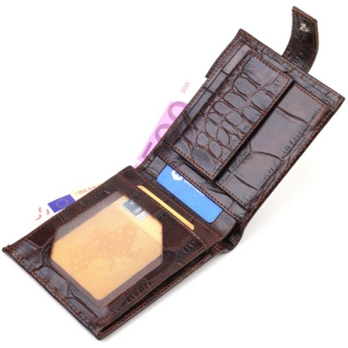 Гаманець Canpellini З натуральної шкіри Коричневий (21888)