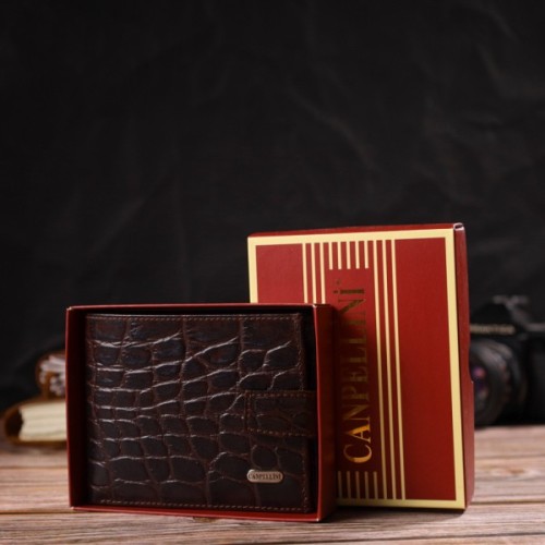 Гаманець Canpellini З натуральної шкіри Коричневий (21888)