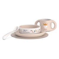 Набір дитячого посуду Suavinex Wonderland +6 міс. світло-рожевий (308808)