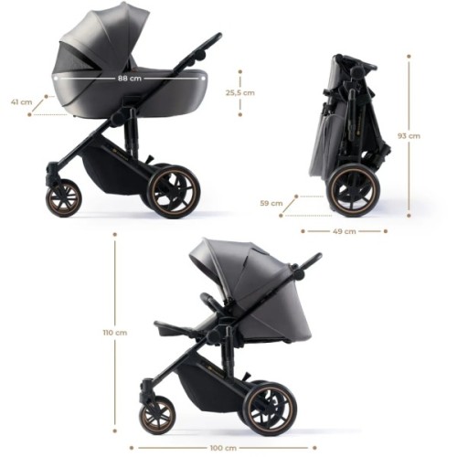 Коляска Kinderkraft 2 в 1 Prime 2 Shadow Grey (KSPRIM02GRY2000) (5902533922932)