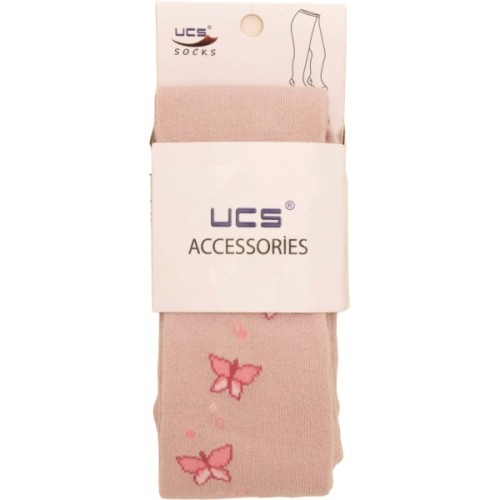 Колготки дитячі UCS Socks з метеликами (M0C0301-0925-5G-pink)
